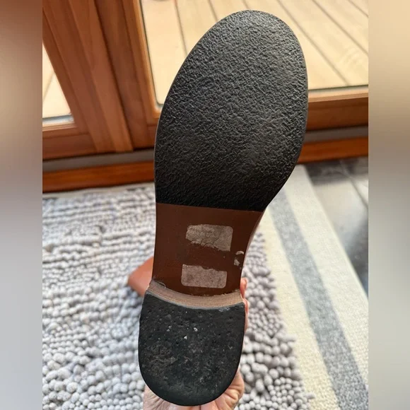 10022 shoes,Saks Fifth Ave, made in Italy, Moto style tan leather boots, EUC 39 - Picture 7 of 15